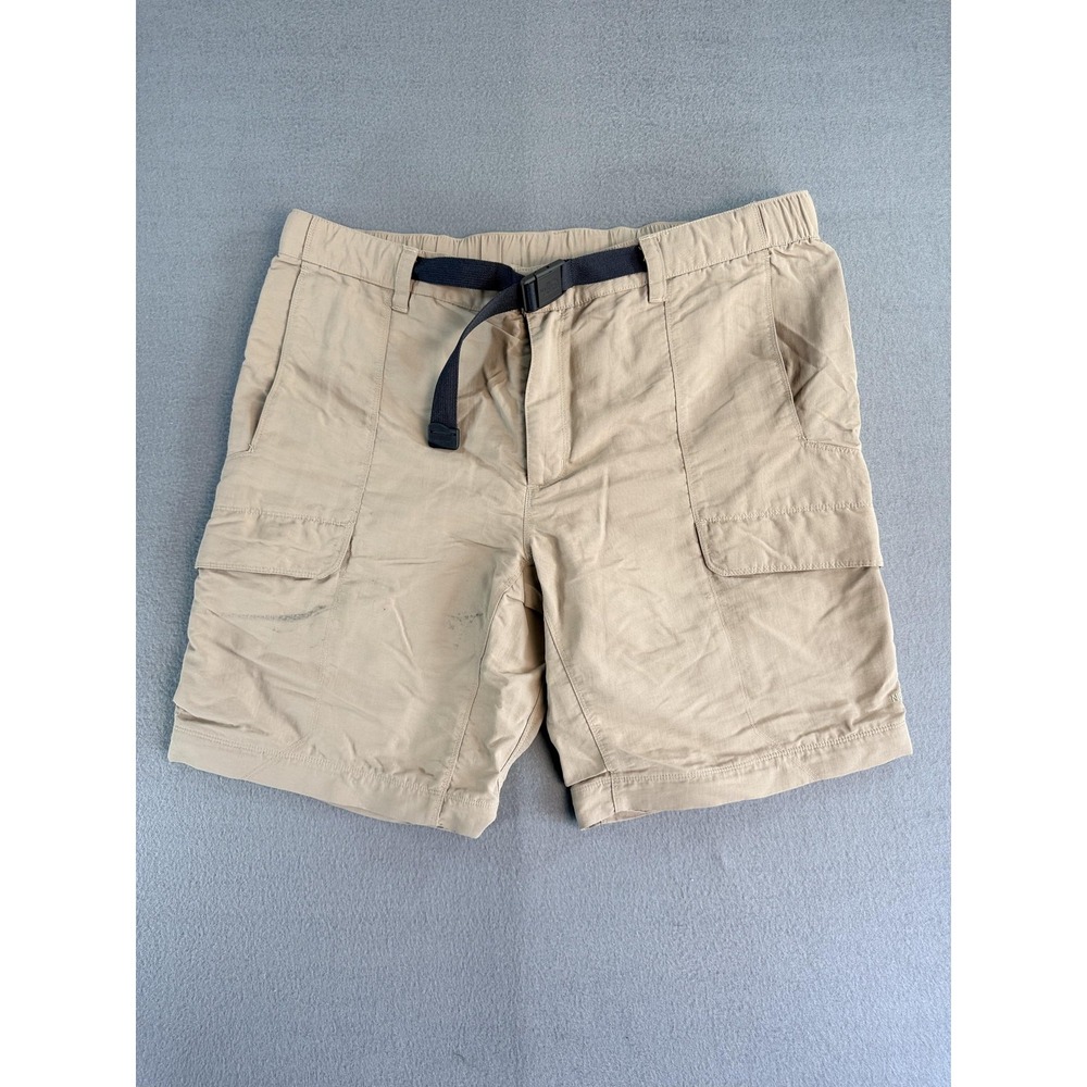 The‎ North Face Shorts Mens XL Beige Nylon Hiking 9 Inseam Belted Cargo